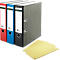 Schäfer Shop Select Classeurs à levier , format A4, 80 mm, 20 pièces, noir + bandes intercalaires GRATUITES, jaune, 100 pièces