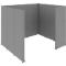 Schäfer Shop Select Cloison insonorisante Pièce, 4 x cloisons acoustiques simple face, dimensions totales L 3730 x P 3230 x H 2960 mm, gris poussière RAL 7037