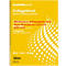 Gelbes Collegeblock-Cover mit Schriftzug. Kariert, perforiert, A4-Format.