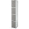 Schäfer Shop Select Columna de armario S4/4, con cerradura de cilindro, gris claro/gris platino