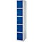 Schäfer Shop Select Columna de armario S4/5, con cerradura de cilindro, aluminio blanco/azul genciana