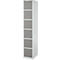 Schäfer Shop Select Columna de armario S4/6, con cerradura de cilindro, gris claro/gris platino