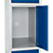 Schäfer Shop Select Columna de armario S5, con cerradura de cilindro, aluminio blanco/azul genciana