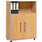 Schäfer Shop Select Combikast Moxxo IQ, hout, 2 vleugeldeuren, 1 open vak, 3 ordnerhoogten, B 801 x D 362 x H 1115 mm, beukenpatroon 