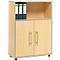 Schäfer Shop Select Combikast Moxxo IQ, hout, 2 vleugeldeuren, 1 open vak, 3 ordnerhoogten, B 801 x D 362 x H 1115 mm, esdoornpatroon 
