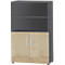 Schäfer Shop Select Combikast SET UP, 4 ordnerhoogten, grafiet/eikenpatroon 