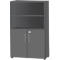Schäfer Shop Select Combikast Start Off, 4 ordnerhoogten, afsluitbaar, B 800 x D 420 x H 1470 mm, hout, grafiet/grafiet 