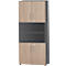 Schäfer Shop Select combikast Start Off, 6 OH, 4 OH w. deur, afsluitbaar, B 800 x D 420 x H 2240 mm, grafiet/eiken decor