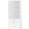 Schäfer Shop Select Combikast Start Off, 6 ordnerhoogten, 2 ordnerhoogten met deur, afsluitbaar, B 800 x D 420 x H 2196 mm, wit/wit 