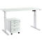Schäfer Shop Select Complete set bureautafel en verrijdbaar ladeblok ERGO-T, ééntraps in hoogte verstelbaar, tafel B 1600 mm, lichtgrijs 