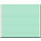 A checkered sheet with horizontal green and white lines. Perforations can be seen on the left and right sides.