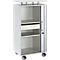 Schäfer Shop Select Conteneur haut, à roulettes, verrouillable, L 600 x P 420 x H 1178 mm, gris clair