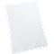 Transparent, white file folder. Angled view.