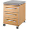 Schäfer Shop Select Coussin pour caisson mobile Moxxo IQ 333, l. 450 x P 400 x H 4 mm, tissu gris + roulettes pour charges lourdes, jusqu'à 100 kg, peut être fixé