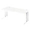 Schäfer Shop Select Desk COMBITEC, vrijstaand, aanbouw links, C-poot, B 1800 x D 1000/800 x H 677-817 mm, alu wit/wit