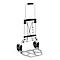 Schäfer Shop Select Diable, capacité 100 kg, pliable, sangle de serrage élastique, 2 roues fixes, aluminium/plastique, rouge-noir-argenté