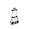 Schäfer Shop Select Diable, capacité 100 kg, pliable, sangle de serrage élastique, 2 roues fixes, aluminium/plastique, rouge-noir-argenté