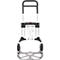 Schäfer Shop Select Diable, capacité de charge 200 kg, pliable, poignées pivotantes, sangle de serrage, 2 roues fixes, aluminium/plastique, rouge-noir-argenté