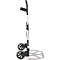 Schäfer Shop Select Diable, capacité de charge 200 kg, pliable, poignées pivotantes, sangle de serrage, 2 roues fixes, aluminium/plastique, rouge-noir-argenté