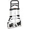 Schäfer Shop Select Diable, capacité de charge 200 kg, pliable, poignées pivotantes, sangle de serrage, 2 roues fixes, aluminium/plastique, rouge-noir-argenté