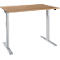 Schäfer Shop Select ERGO-T 2.0 bureau, elektrisch in hoogte verstelbaar, rechthoekig, T-poot, B 1200 x D 800 x H 715-1205 mm, Romana kersen/wit alu