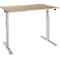 Schäfer Shop Select ERGO-T 2.0 tafel, elektrisch in hoogte verstelbaar, rechthoekig, T-voet, B 1200 x D 800 x H 715-1205 mm, eiken/wit aluminium