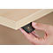 Schäfer Shop Select ERGO-T escritorio, regulable eléctricamente en altura, forma libre, fijación a la izquierda, pata en T, An 1800 x Al 640-1300 mm, decoración arce/aluminio blanco
