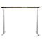 Schäfer Shop Select ERGO-T escritorio, regulable eléctricamente en altura, forma libre, lado derecho, pata en T, An 1800 x Al 640-1300 mm, decoración arce/aluminio blanco