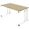 Schäfer Shop Select Escritorio SET UP, base de pata en C, 1600 x 800, roble/blanco 