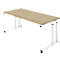 Schäfer Shop Select Escritorio SET UP, base de pata en C, 1800 x 800, roble/blanco 