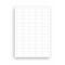 Une feuille blanche avec une grille de petits carrés. L'ombre suggère une légère élévation par rapport à l'arrière-plan.