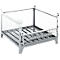 Schäfer Shop Select gaascontainer, met halfvouwbare wand, B 1050 x D 850 x H 670 mm, thermisch verzinkt, tot 1000 kg