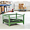 Schäfer Shop Select gaascontainer, met uitneembare langswand, B 1050 x D 850 x H 590 mm, reseda groen RAL 6011, tot 1000 kg