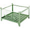 Schäfer Shop Select gaascontainer, met vaste wanden, B 1050 x D 850 x H 670 mm, reseda groen RAL 6011, tot 1000 kg