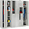 Schäfer Shop Select garderobekast, 1 vak, 1 deur, 2 legplanken, kledingstang, B 300 x D 457 x H 1800 mm, kwaliteit plaatstaal, afsluitbaar