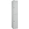 Schäfer Shop Select Garderobenspind, 1 x 2 Abteile, 2-türig, 2 Einlegeböden, Kleiderstange, B 300 x T 457 x H 1800 mm, Qualitätsfeinblech, abschliessbar