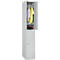 Schäfer Shop Select Garderobenspind, 1 x 2 Abteile, 2-türig, 2 Einlegeböden, Kleiderstange, B 300 x T 457 x H 1800 mm, Qualitätsfeinblech, abschliessbar