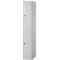 Schäfer Shop Select Garderobenspind, 1 x 2 Abteile, 2-türig, 2 Einlegeböden, Kleiderstange, B 300 x T 457 x H 1800 mm, Qualitätsfeinblech, abschliessbar