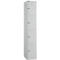Schäfer Shop Select Garderobenspind, 1 x 4 Abteile, 4-türig, 3 Einlegeböden, B 300 x T 457 x H 1800 mm, Qualitätsfeinblech, abschließbar