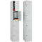 Schäfer Shop Select Garderobenspind-Set, 2-teilig, 2 x 4 Abteile, 4-türig, B 300 x T 457 x H 1800 mm, Feinblech, Zylinderschloss