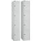 Schäfer Shop Select Garderobenspind-Set, 2-teilig, 2 x 4 Abteile, 4-türig, B 300 x T 457 x H 1800 mm, Feinblech, Zylinderschloss