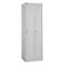 Schäfer Shop Select Garderobenspind Set, 2-teilig, jeweils 1 Abteil, 4 Einlegeböden, B 300 x T 457 x H 1800 mm, Feinblech, lichtgrau