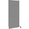 Schäfer Shop Select geluidsisolatiewand, mobiel, opbouwpaneel, met 1 steun &amp; 1 voet met dubbele wielen, B 1000 x D 740 x H 2500 mm, stofgrijs RAL 7037