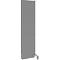 Schäfer Shop Select geluidsisolatiewand, mobiel, opbouwpaneel, met 1 steun &amp; 1 voet met dubbele wielen, B 625 x D 740 x H 2500 mm, stofgrijs RAL 7037