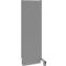 Schäfer Shop Select geluidsisolerende scheidingswand, mobiel, aanbouwpaneel, met 1 steun &amp; 1 voet met dubbele wielen, B 625 x D 740 x H 2000 mm, stofgrijs RAL 7037