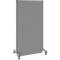 Schäfer Shop Select geluidsisolerende scheidingswand, mobiel, basispaneel, met 2 poten &amp; dubbele wielen, B 1000 x D 740 x H 2000 mm, stofgrijs RAL 7037