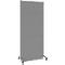 Schäfer Shop Select geluidsisolerende scheidingswand, mobiel, basispaneel, met 2 poten &amp; dubbele wielen, B 1000 x D 740 x H 2500 mm, stofgrijs RAL 7037