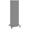 Schäfer Shop Select geluidsisolerende scheidingswand, mobiel, basispaneel, met 2 poten &amp; dubbele wielen, B 625 x D 740 x H 2000 mm, stofgrijs RAL 7037