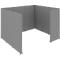 Schäfer Shop Select geluidsisolerende scheidingswand ruimte, 4 x 1-zijdige akoestische wanden, totale afmetingen B 3730 x D 3230 x H 2500 mm, stofgrijs RAL 7037