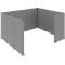 Schäfer Shop Select geluidswerende scheidingswand ruimte, 4 x 1-zijdige akoestische wanden, totale afmetingen B 3730 x D 3230 x H 2000 mm, stofgrijs RAL 7037